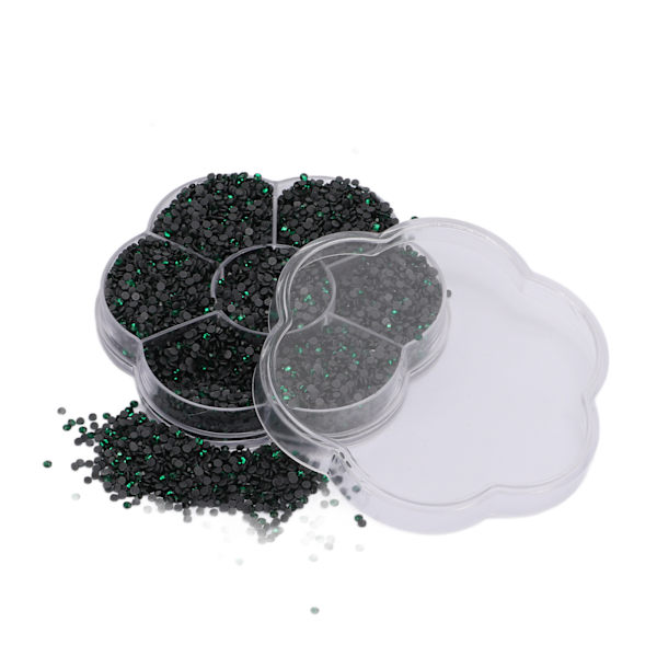 Rhinestones Hårde Blanke DIY Glas Dekorative Negle Runde Stene til Smykker Tasker Håndværk S601 Mørkegrøn