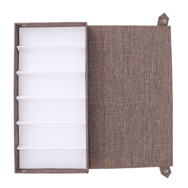 Eyeglasses Collector 6 Slots Multiple Eyeglass Opbevaringsetui Box Organizer til Kvinder Mænd Brug Kaffe