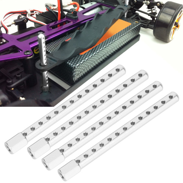4st aluminiumlegering RC Car Shell Kolumn Tillbehör Reservdelar Passar för HSP 1/10 122037Silver