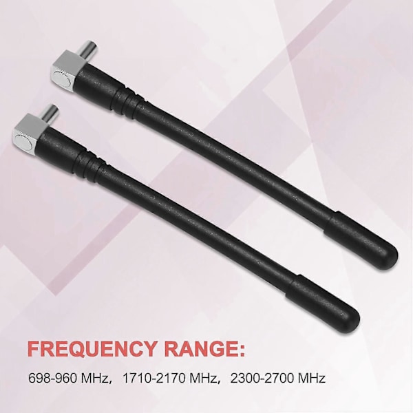 2 stk. Mini TS9 Antenne for (MF61) 4G LTE Modem MiFi Mobil Wifi Hotspot Ruter