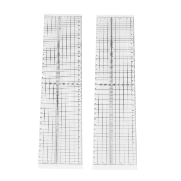 2 stk linjal klar skala tykk DIY quilting søm grafisk design dekkant linjal