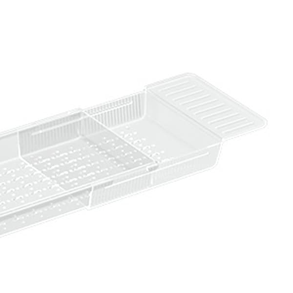 Badkarshylla Multifunktion Lyx Halkskydd Expanderbar Badbricka för Badkar Transparent
