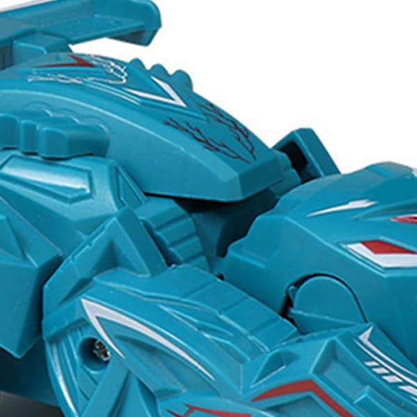 Dinosaur-transformerende bil Realistisk deformasjon Inertial Scooter Småbarn Barn Lekegave Cyan