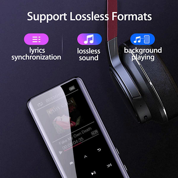 Bluetooth MP3-spelare FM-radio Bärbar musikspelare Röstinspelare