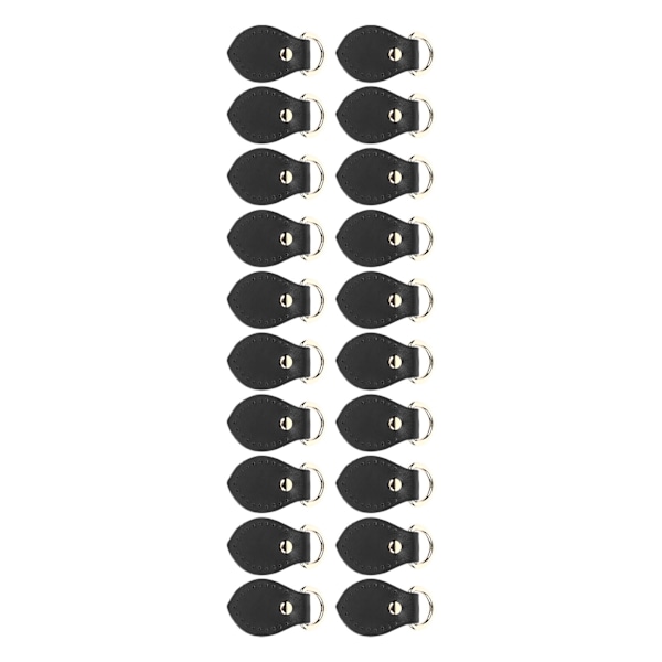 20 set D-ringar i läder för handväska D-ringar i äkta läder. Tillbehör för att tillverka handväskor för läder Crossbody-väska Craft Black