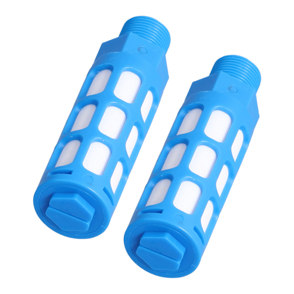 Pneumatisk ljuddämpare i plast Luftledningsflödeskontroll Avgasljuddämpare Kompressorkoppling Blue25Pcs PSU-04