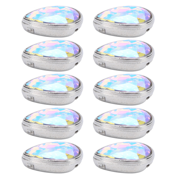 10 st Rhinestones Patchable Stylish Bright Edged Claw Rhinestone för DIY Hand‑Made DekorationAB Färg