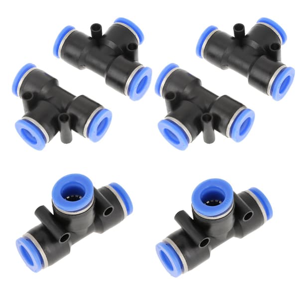 10 st 10 mm 3/8 T-typ pneumatisk koppling luftledning snabbkoppling rörfog