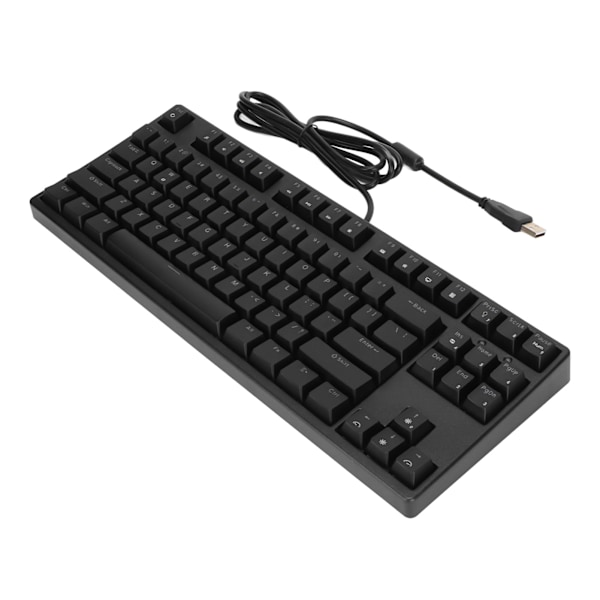 Mekanisk tangentbord 87 tangenter Linjär action switch Monokromatisk vitt ljus Flera belysningslägen Spel tangentbord Svart