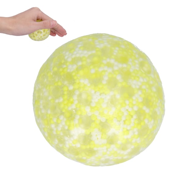 Stressavlastende ball, klem angstlindring, dekompresjonsball, leketøy for barn over 3 år, gul