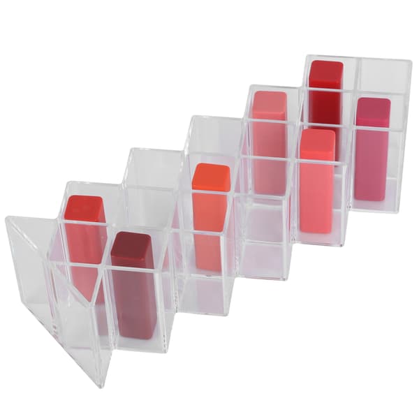 16 Gitre Gennemsigtig Akryl Læbestift Opbevaringsboks Lip Gloss Display Rack Holder Organizer