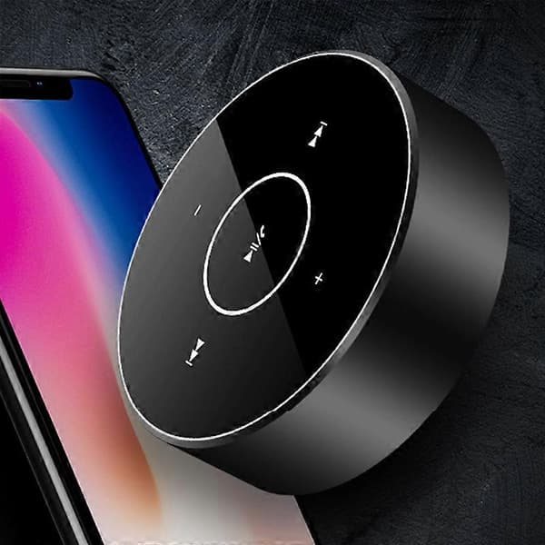 Wireless Bluetooth Speaker Mini Portable Circular Speaker with LED Touch Design Hands-Free Black