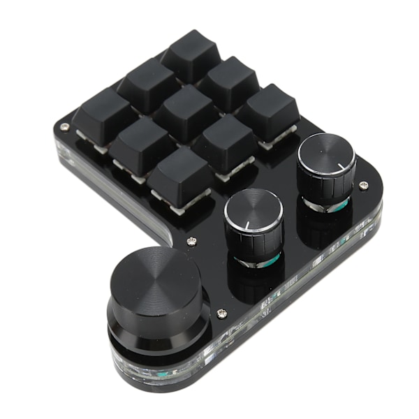 Yksikätisen makro-mekaaninen näppäimistö RGB Mini Wired USB OSU 9 näppäintä USB Mini Macro Gaming Keypad tietokoneelle