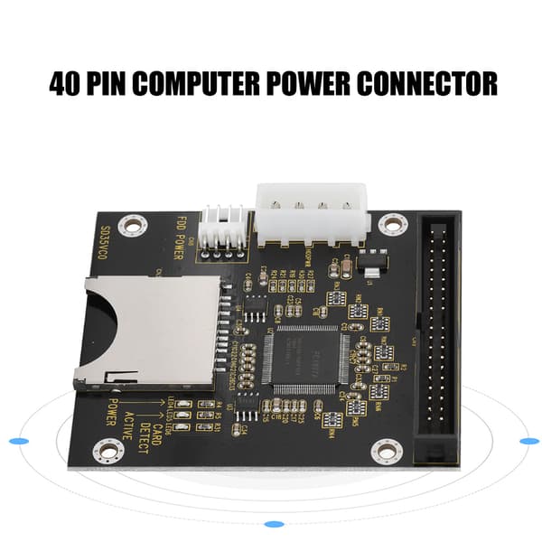 SD-minneskort till 3,5\" 40-stifts hane IDE-hårddiskadapter Secure Digital Converter