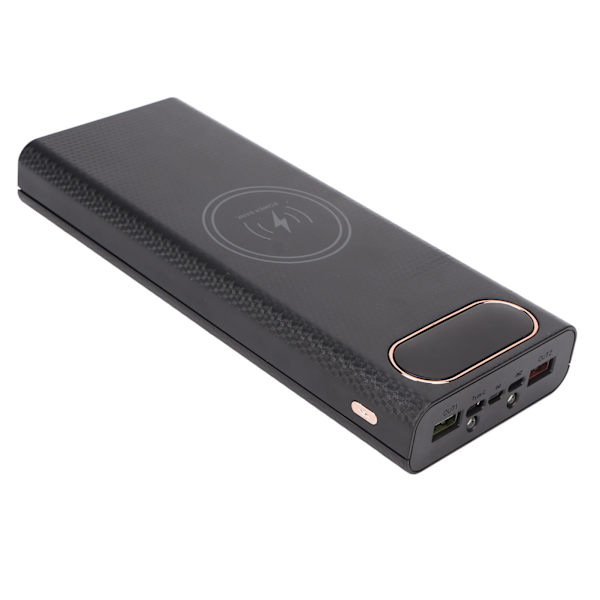 8x21700 batteri Power Bank taske Hurtigopladning 22,5W DIY Power Bank Box 15W Trådløs opladning 21700 Batteriboks Sort