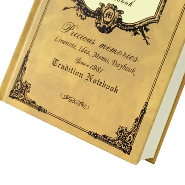 Notesbog Retro Mønster 2,5 cm Tykke Beige Indersider Papir 21,3x14,5x2,5 cm Forretningsnotesbog til Hjemmeskole
