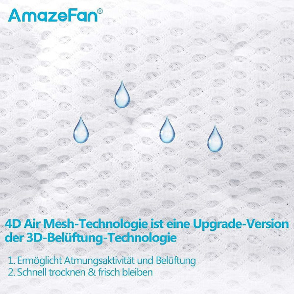 Luksus 4D Air Mesh Comfort Badepude med 7 sugekopper - Opgraderet blødt og plysdesign