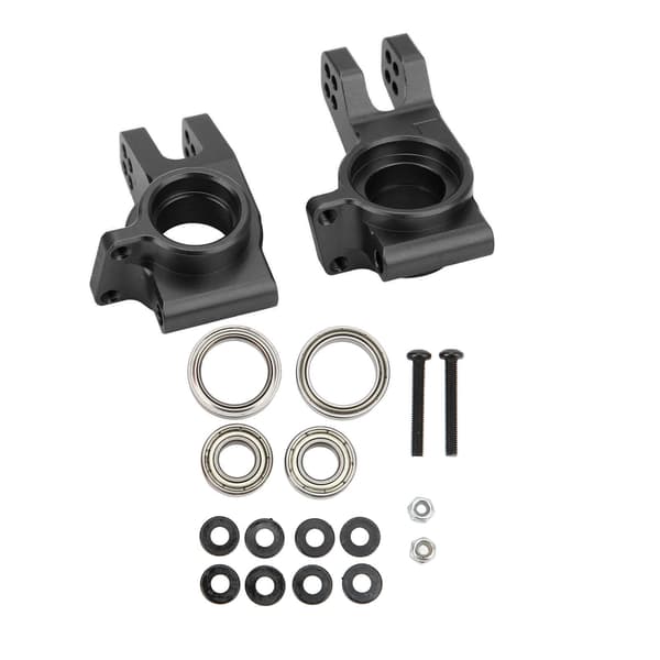 2 stk. RC bagnavsholder opgraderingsdele udskiftning aluminiumslegering til ARRMA 1/7 1/8 sort