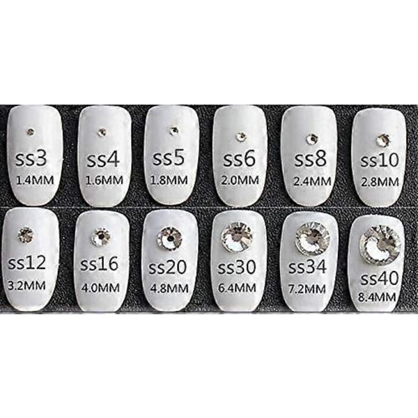 Liimattavat Crystal Flatback -strassit (ss20 576 kpl, Jet) 4,8 mm