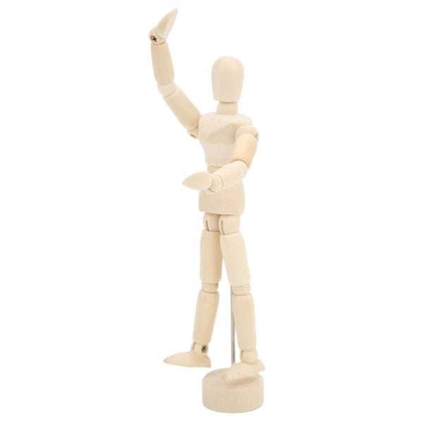 Trädocka 14 Roterande Led Mannequin Mänsklig Kropp Proportioner Bärbar Konstdocka för Konstnär För Skissning 5.5in(14cm)