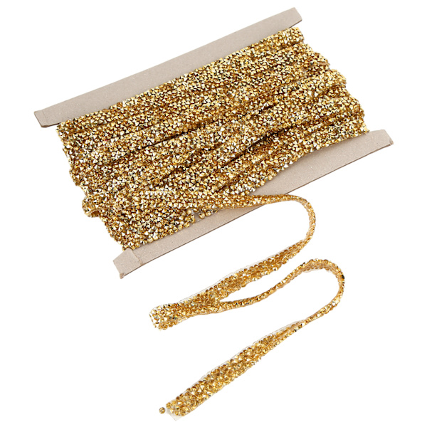 10 meter 1 cm guld strassband självhäftande DIY kristall strassband för sömnad DIY hantverk