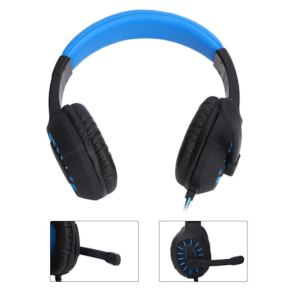 Kablet hodetelefon PC datamaskin spill stereo lysende headset med mikrofon 20Hz‑20KHz