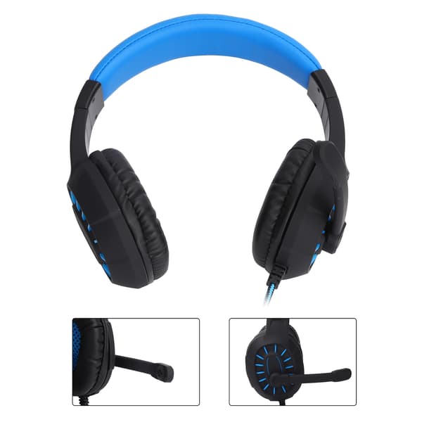 Trådbunden hörlur PC Dator Spel Stereo Lysande Headset med Mikrofon 20Hz‑20KHz