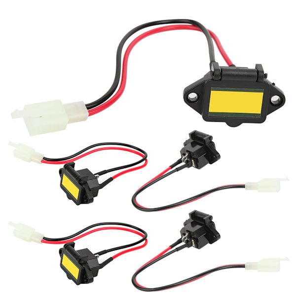5 STK Plast Holdbar Professionel Ladestik Oplader Interface Connector til E Bike Trehjulet cykel Generelt