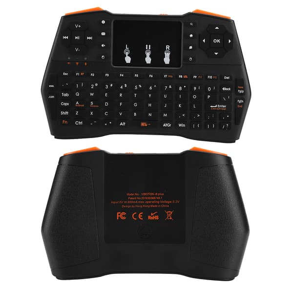 I8plus 2.4G Mini trådlöst QWERTY-tangentbord Multi Point Touchpad 3 DPI Handhållet tangentbord