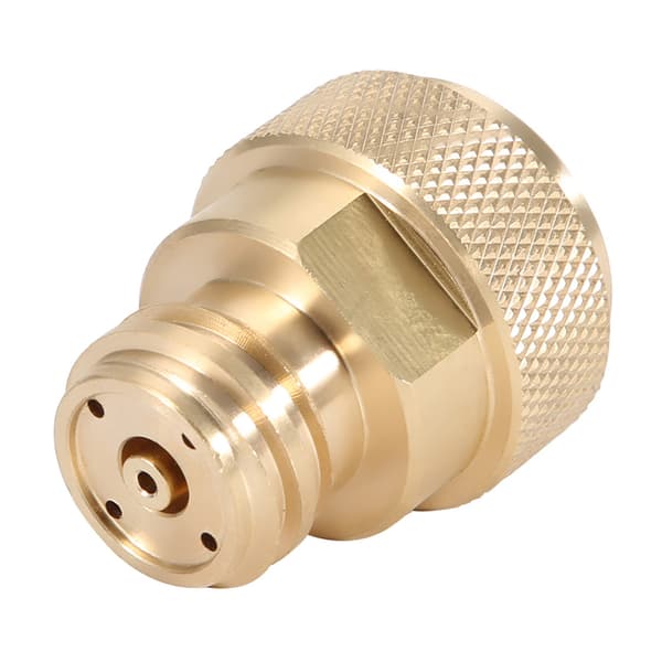 CO2-adapter i messing, erstatning for tankbeholderkonvertering (gull)