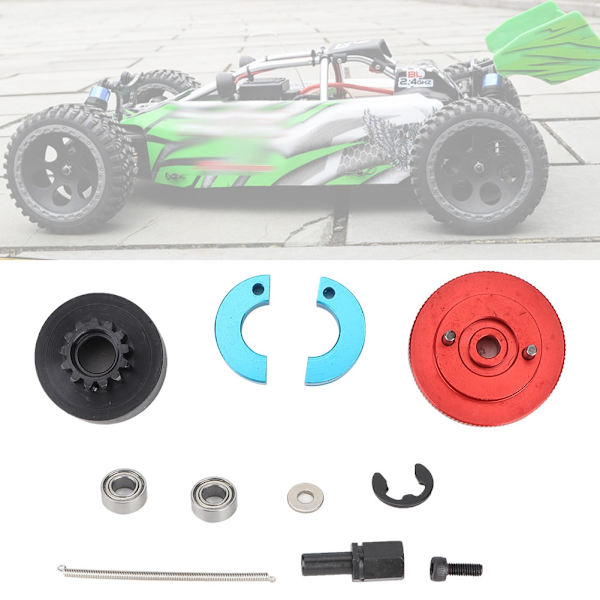 1 sett 13T svinghjulhastighetsclutchvariatorsett Klokkefjærer Passer for 1/10 RC Nitro-motor (rød)