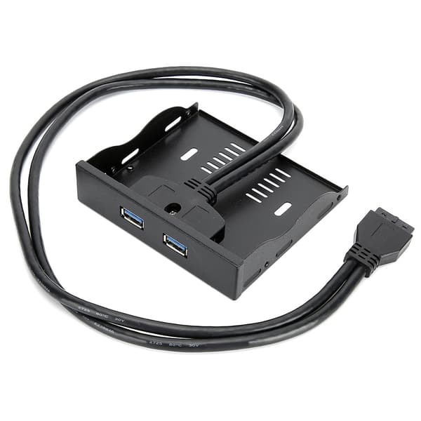 USB3.0 Diskett Frontpanel 3.5' Diskettbrønn 19 Pin til 2 Grensesnitt USB3.0 HUB