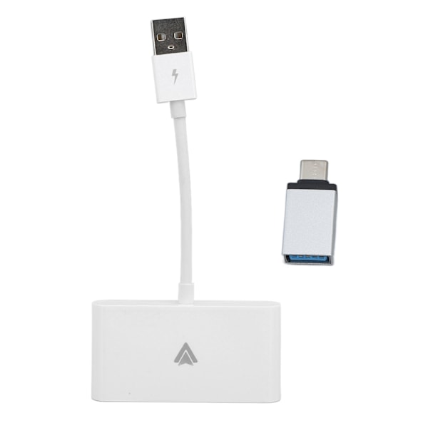 Trådlös biladapter kompakt bärbar USB typ C trådlös kontakt i bil konvertera för Android Auto vit