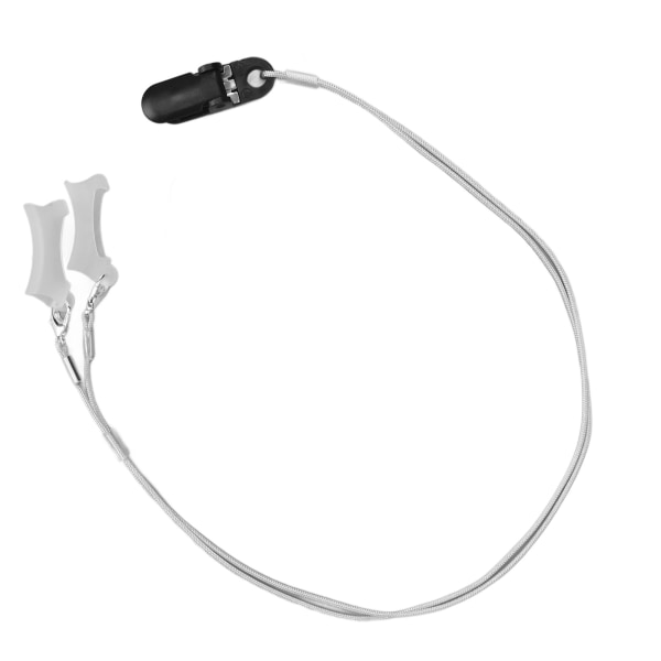 Sound Aid Clip Protector Lanyard Fiksering Tau Bærbar Forhindre tapt lyd Forsterker Clip Holder Svart Grå M Binaural