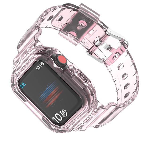 Älykellon ranneke TPU vedenpitävä integroitu rannekoru rannekoru katsella lisävarusteita IOS-kellolle 7 Pinkki 44/45cm