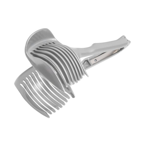 Sitronskiveverktøy i aluminiumlegering, holdbar, miljøvennlig tangdesign, sitronskiveskjærer for tomat, løk, sitron