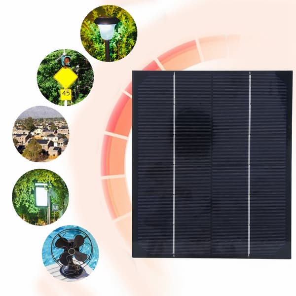 6W 6V monokrystallinsk silisium solcellepanel utendørs for DIY batterilader strømforsyning