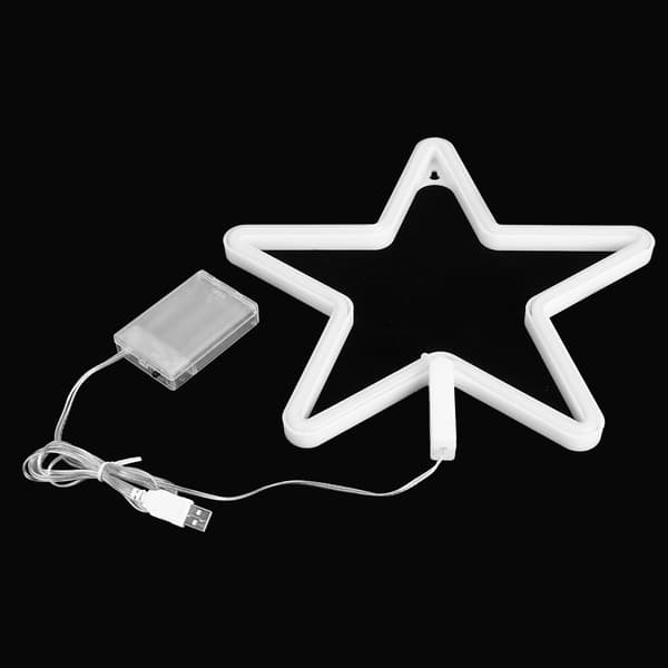 Stjerneformet LED Neonlys USB Nattlys for Hjemmefest Stue Veggdekor