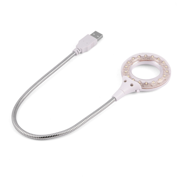 Universal høy lysstyrke bærbar USB 18 stk LED-lampe Blubs Light for PC/ Laptop Hvit