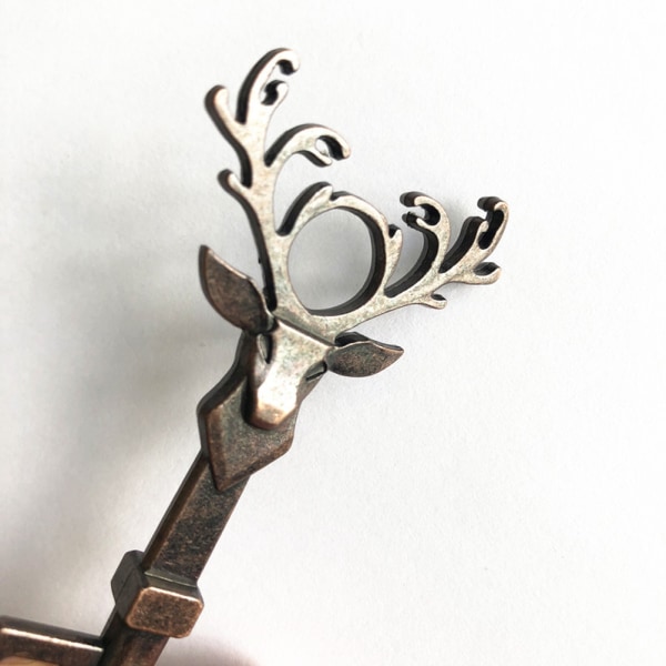 Deer Head Flasköppnare Portabel Deer Flasköppnare Retro Key Pendant