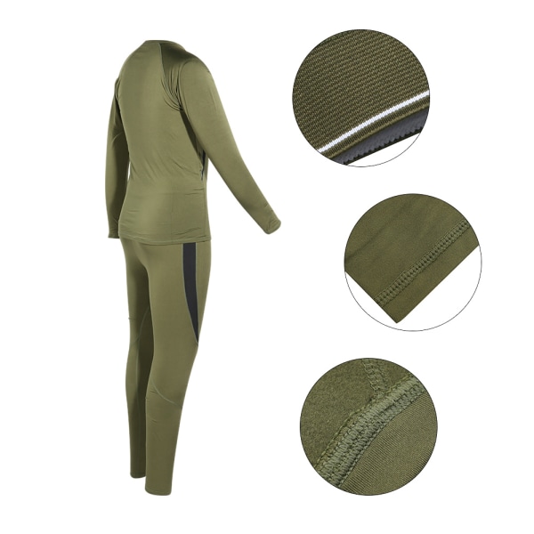 Outdoor Sports Long Johns Thermal Wear Alushousut Top ja Housut 2- set nopeasti kuivuva tiivis istuvuus (XXL)