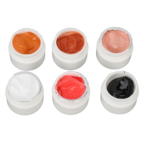 6 färger pärlemor nagelgel gnistrande glänsande högpigmenterad långvarig reflekterande glitter ritning gellack