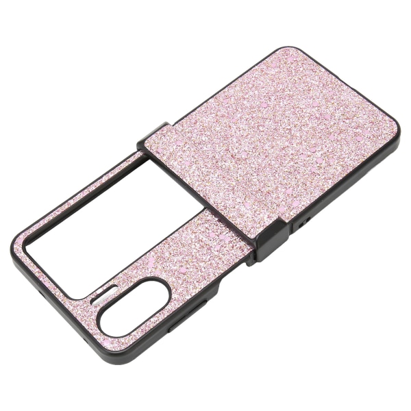 Flip Screen-telefonveske Slitasjesikkert Glitterdesign med perfekt passform Lett å rengjøre deksel for Oppo Find N2 Flip Pink