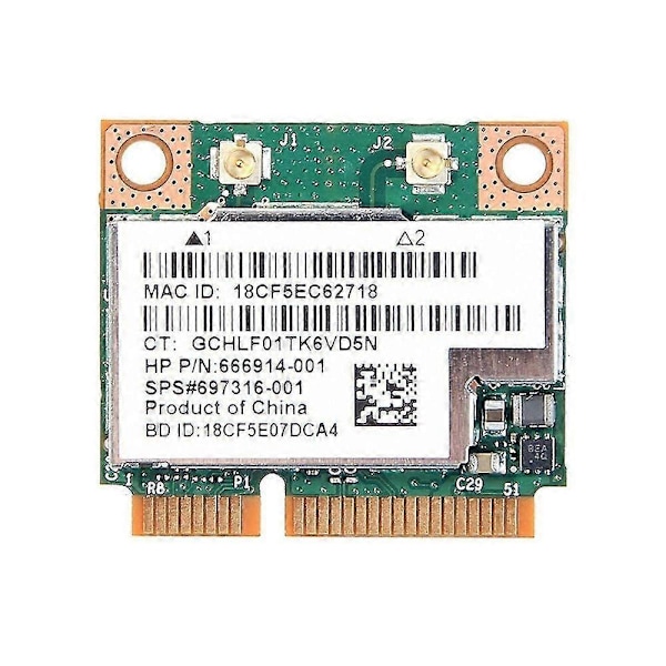 BCM943228HMB WiFi Kort Netværkskort Dual Band 300Mbps Bluetooth4.0 802.11A/B/G Mini PCI-E Laptop WL