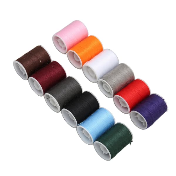 12 st sytråd polyester färgglad hushållsbroderitråd handsytråd