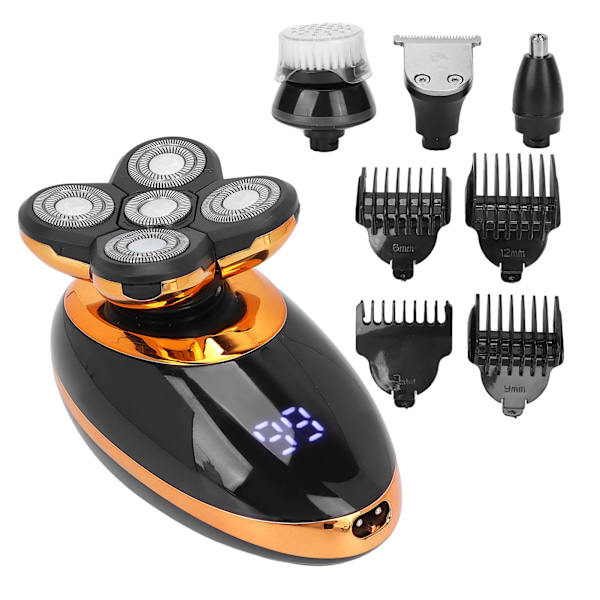 Multifunktionell elektrisk rakapparat, uppladdningsbar hushållshårklippare, näshårstrimmer, groomingkit