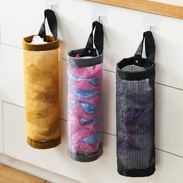 Ripustettava roskapussin suodatinverkko 31,5 x 11,5 cm monivärinen kannettava nylon kestävä keittiötarvike Zekai keltainen