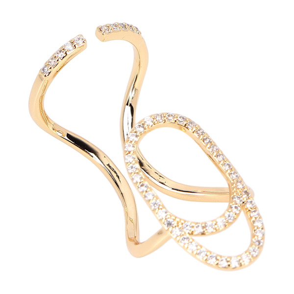 Nagelring Säker Frisk Justerbar Fashionabla fingernagelsmyckendekorationer för fester Bröllop3048 Guld