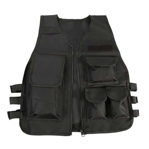 Nylon CS Game Molle Plate Carrier Body Armor Väst för barn (svart)