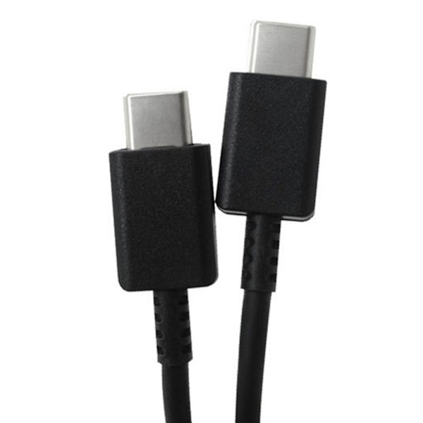 Typ C till Typ C Kabel PD Snabbladdning Flexibel Typ C Datakabel för Android för Note 10 Telefon 1m Svart